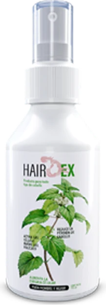 Frasco spray de HairEx para la caída del cabello