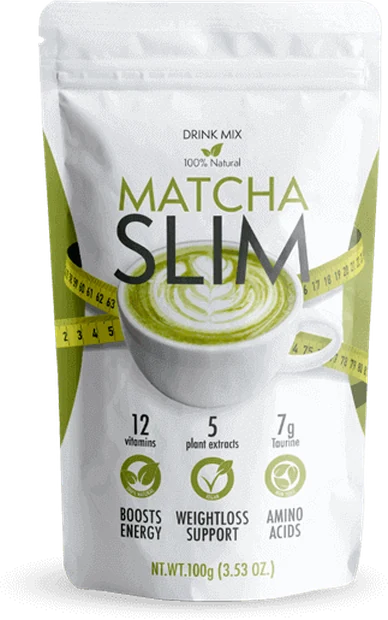 Sobre de Matcha Slim, bebida en polvo de té matcha de 100 gramos