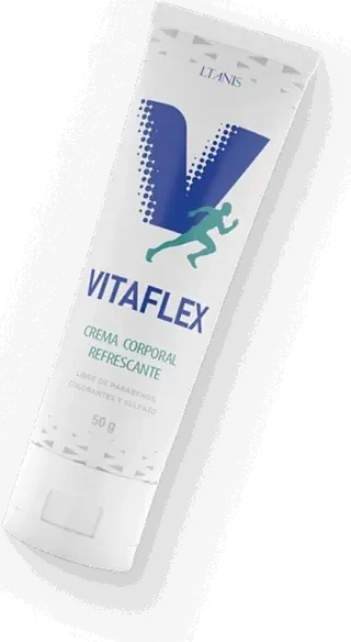 Tubo de Vitaflex, crema corporal refrescante de LTANIS de 50 gramos, libre de parabenos